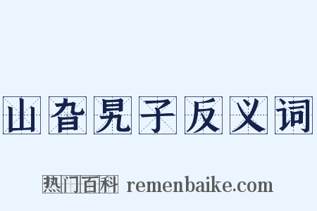 山旮旯子反义词是什么意思的图片